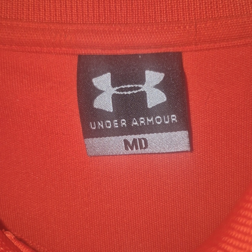 Auburn Golf Polo Men's Medium Under armour Loose Orange Medium - Picture 6 of 8
